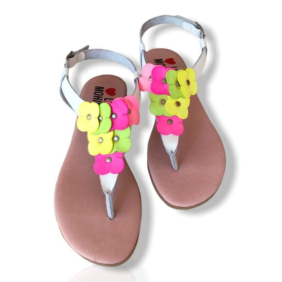 Mohino Shoes - Super Comfy Boho Spanish Fuchsia Flower Leather Sandals